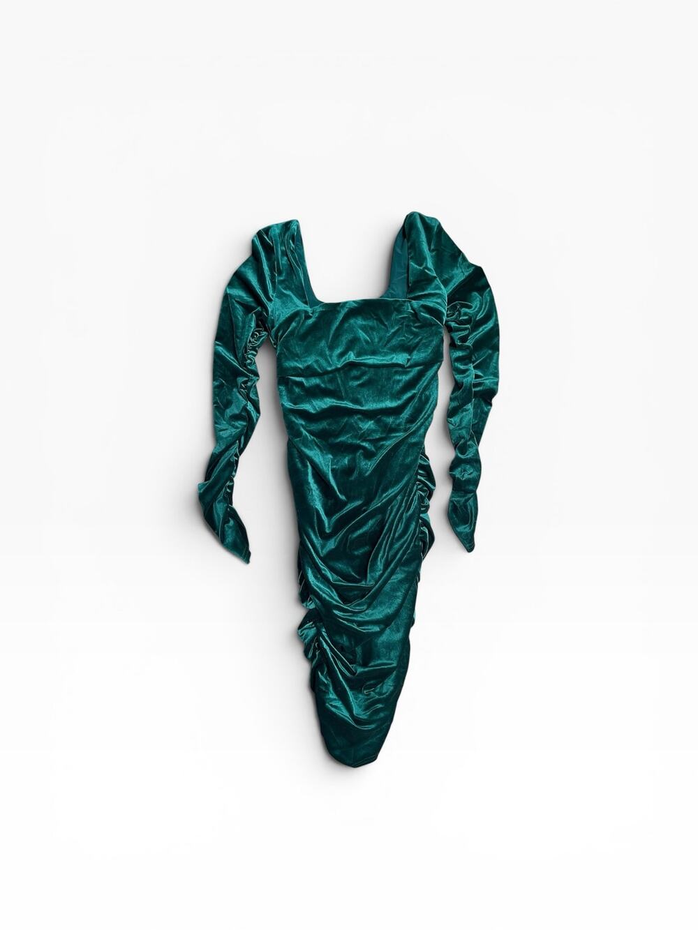 Club L Cinched Bodycon Midi Long Sleeve Maternity Dress